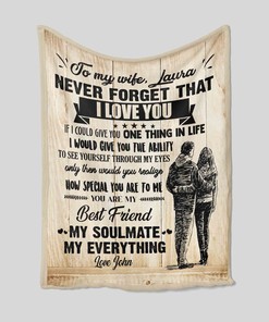 Custom Wedding Anniversary Blanket for Wife - Great Gifts for Family, Home Decoration