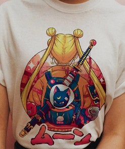 Cute 90s Anime Tee - Unisex Usagi Moon Kawaii T-shirt, Fan Gift