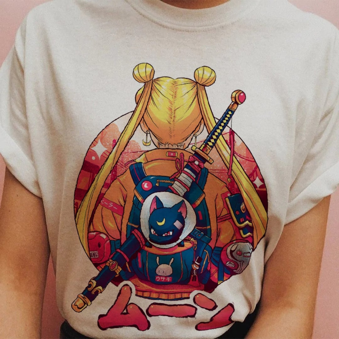 Cute 90s Anime Tee - Unisex Usagi Moon Kawaii T-shirt, Fan Gift