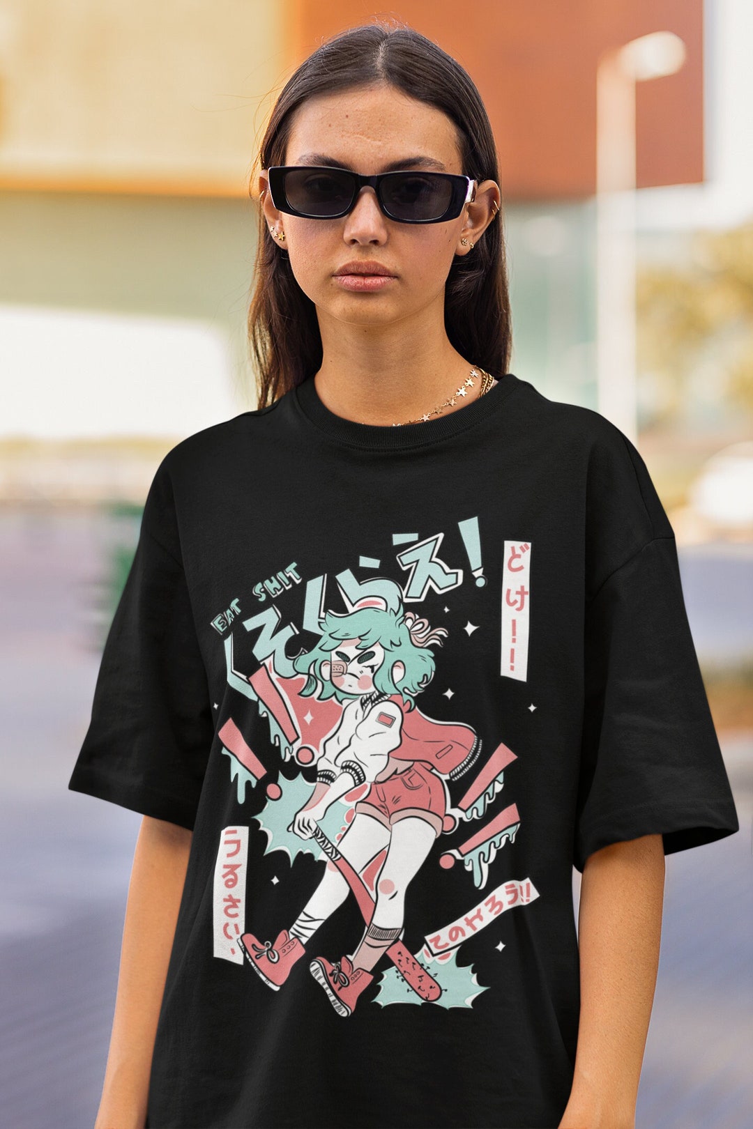 Cute Anime Sweatshirt, Oversize Kawaii Hoodie - Plus Size Gift for Anime Lovers