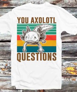 Cute Axolotl Homage Tee - Ideal Gift For Anime Fans With 90s Retro Design