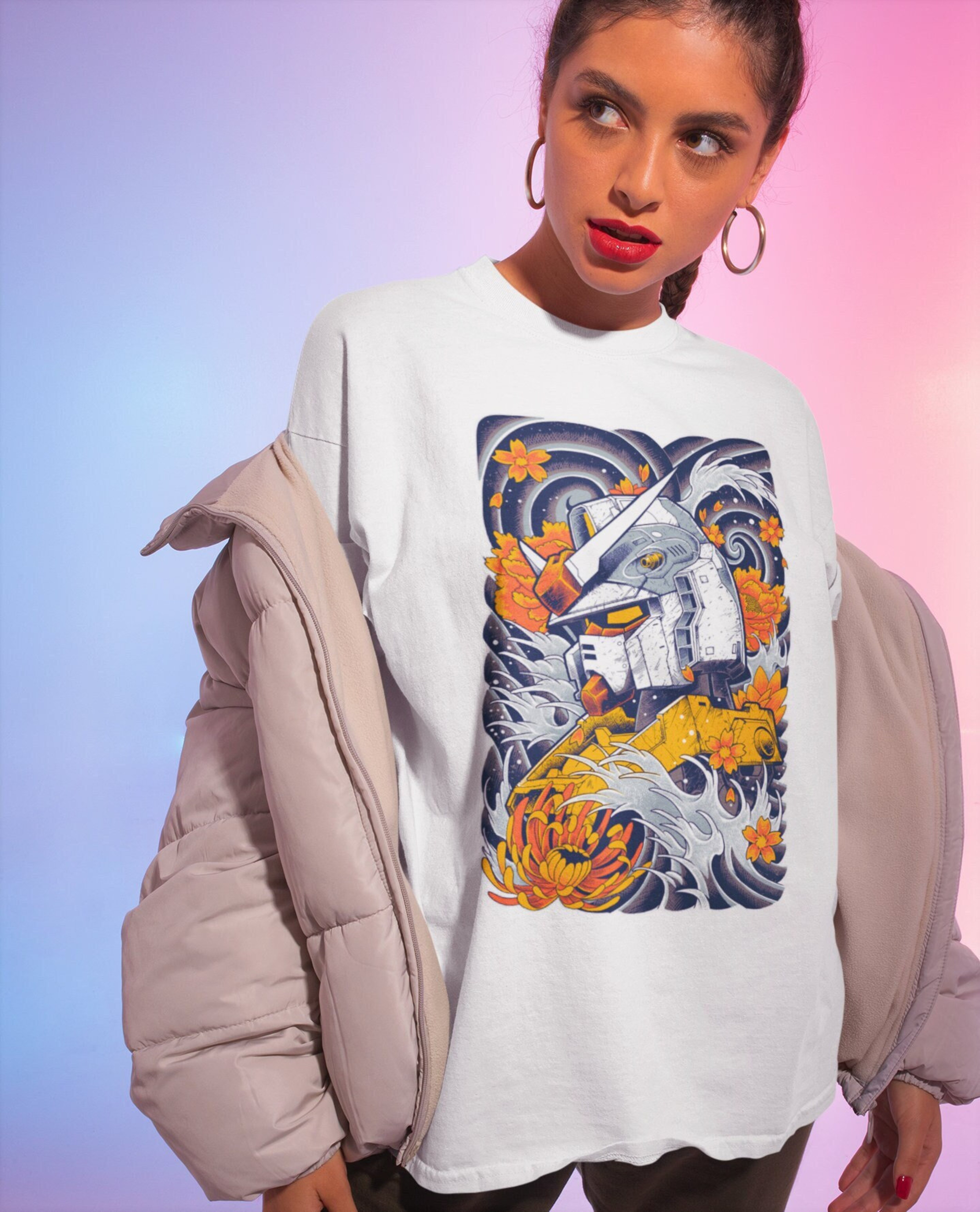 Cute Cat Shirt and Kawaii Crewneck Sweatshirt for Anime Fans