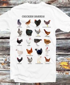 Cute Chicken Breeds List Vintage Retro Anime Tee - Cool Gift Idea for Animal Lovers
