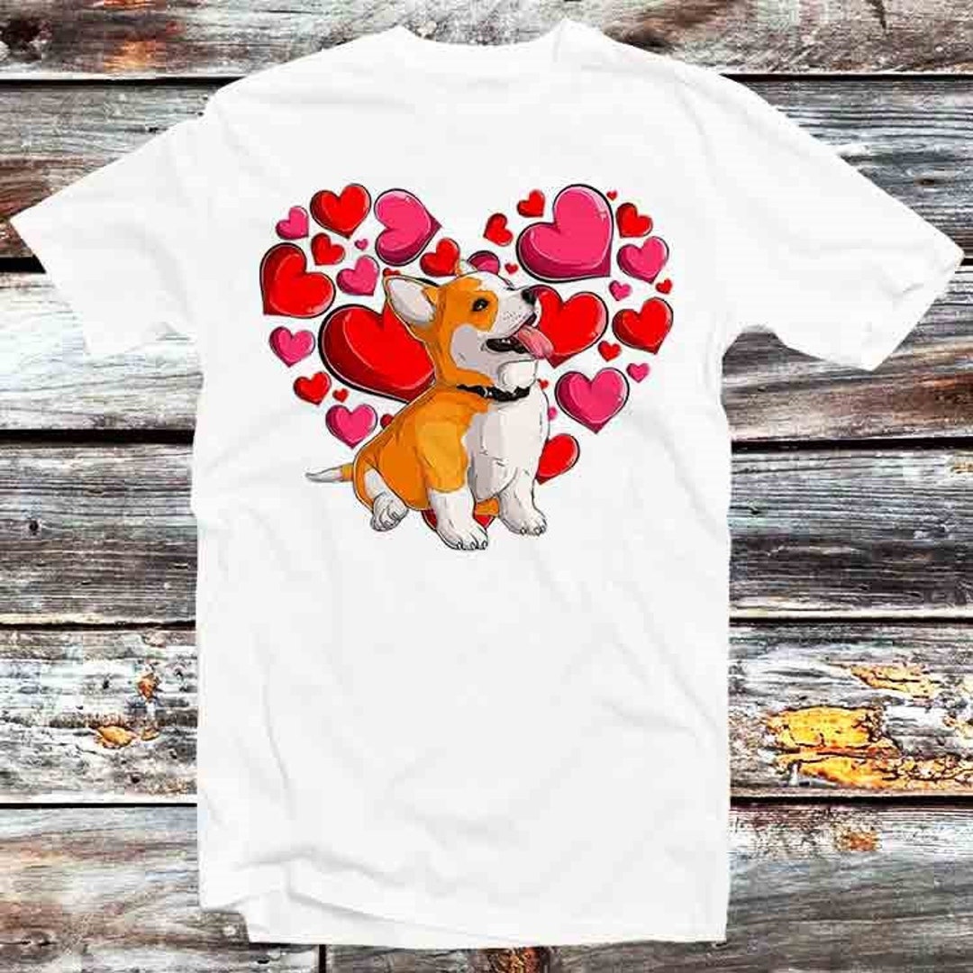 Cute Corgi Dog Valentine Hoodie - A Vintage Retro Hoodie for Pet Lovers and Anime Fans Alike