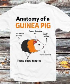 Cute Guinea Pig Anatomy Tee - Adorable Gift for Pet Lovers and Animal Enthusiasts