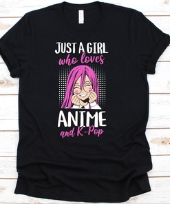 Cute Manga T-Shirt for Anime and K-Pop Lovers, Music Quote, Japanese Animation Graphic, Ideal Fan Gift