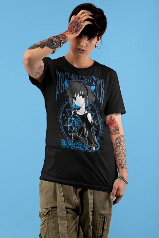 Cute Wicked Anime Witch Tee - Ulzzang and Goth Waifu in Urban Harajuku Apparel
