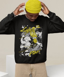 Cyberpunk Lucy Waifu Anime Sweatshirt for Fans of Cyberpunk and Anime - Perfect Manga Gift