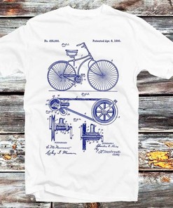 Cycling Chain Patent T-Shirt - Ideal Cycling Enthusiasts Gift: Gifts For Fans Included