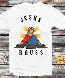 DJ Jesus Raves Music T-Shirt - Unique Present for Fans of Anime and Music