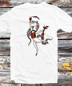 Dancing Unicorn Horse Drinking Wine Gay Pride T-Shirt - Unique LGBT Community Members Gift: Gifts For Fans Included