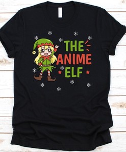 Delightful Anime Elf T-Shirt for Christmas, Celebrate with Perfect Gift for Japanese Anime Fans