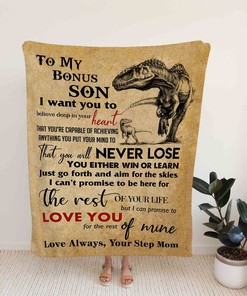 Dinosaur Quilt Blanket Bedding Set For Son - Great Gifts for Family