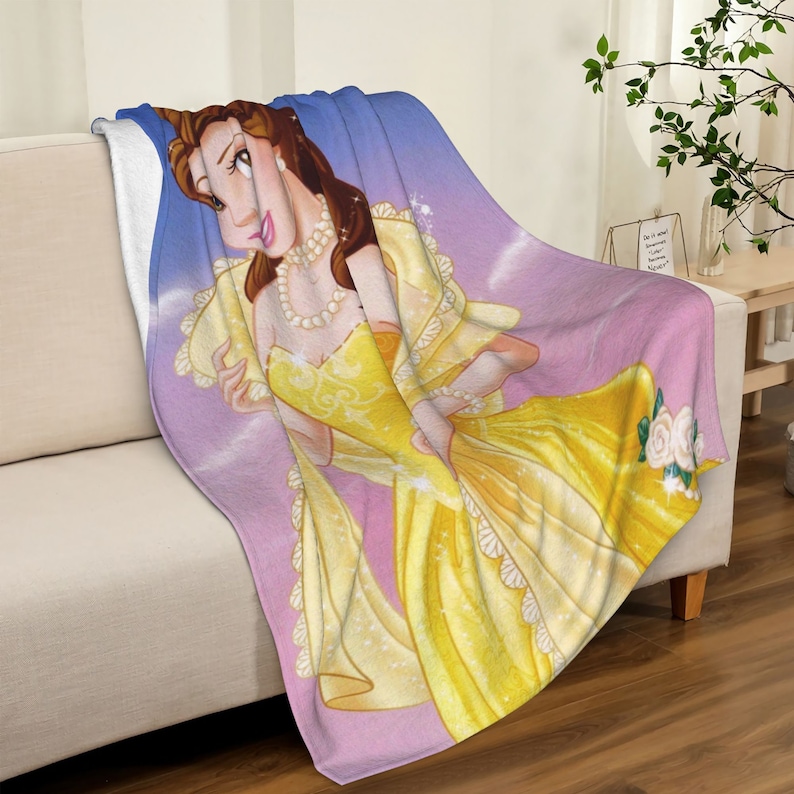 Disney Bella Quilt Blanket - Ideal for Home Decoration and Sofa Blanket - Image 3