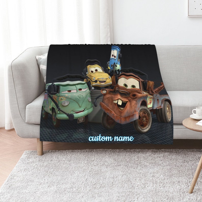 Disney Cars Custom Name Quilt Blanket - Great Gifts for Family and Home Decoration - Image 2