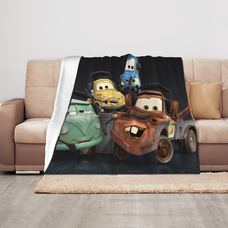 Disney Cars Custom Name Quilt Blanket - Great Gifts for Family and Home Decoration - Image 3