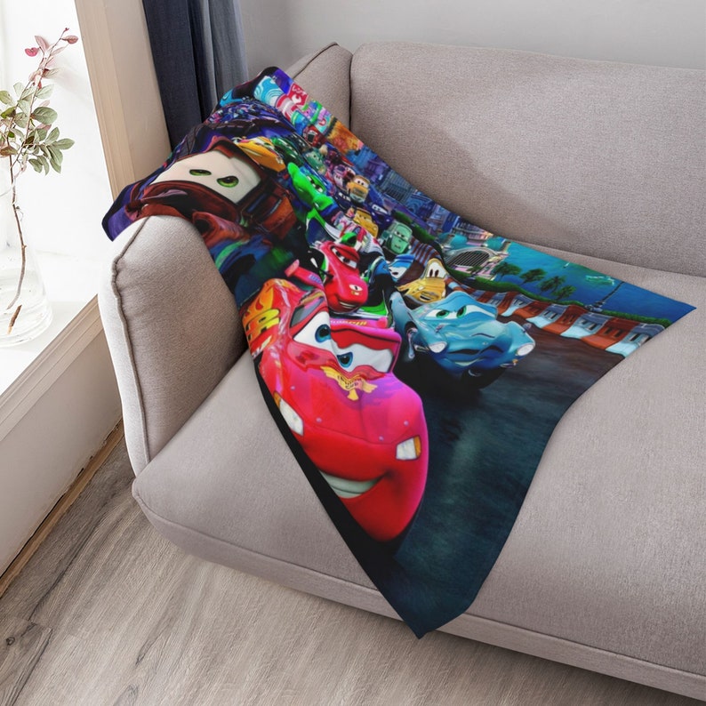 Disney Cars Customized Quilt Bedding Set - Ideal for Kids Bedroom Decor and Sofa Blanket - Image 3