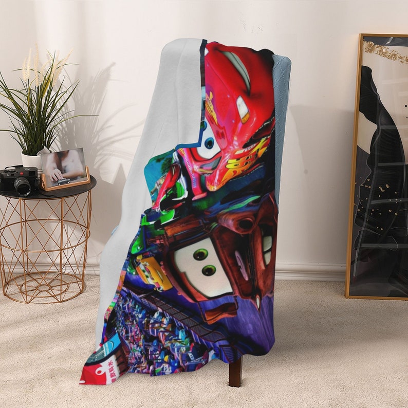 Disney Cars Customized Quilt Bedding Set - Ideal for Kids Bedroom Decor and Sofa Blanket - Image 4