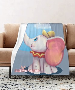 Disney Dumbo Personalized Quilt Blanket - Suitable for Bedroom Decor and Sofa Blanket - Great Gifts for Family