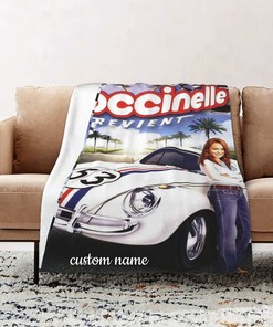 Disney Herbie Fully Loaded Quilt Bedding Set Blanket - Personalize Your Name for Home Decoration and Picnic