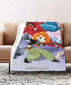 Disney Kim Possible Personalized Quilt Blanket Bedding Set - Perfect for Home Decoration and Picnic