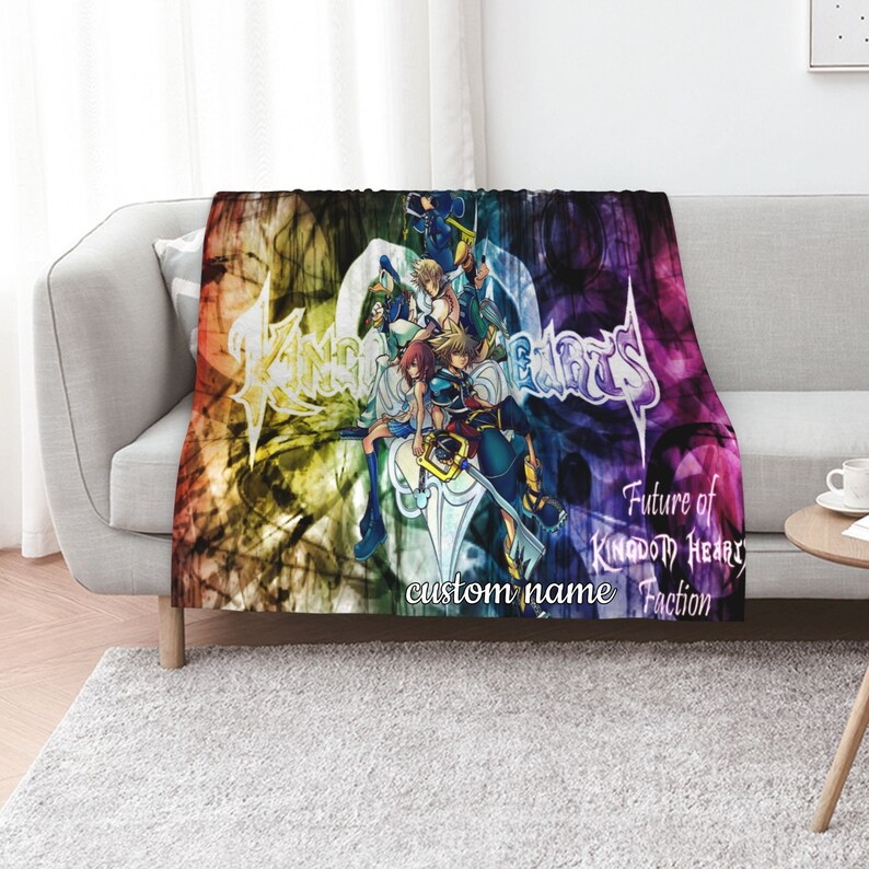 Disney Kingdom Hearts Custom Name Quilt Blanket - Great Gifts for Family and Home Decoration - Image 2