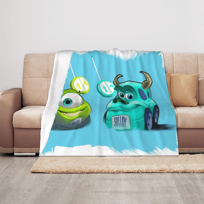Disney Mike's New Car Personalized Quilt Blanket Set - Great for Sofa Blanket, Bedroom Decor, Family Gifts - Image 3
