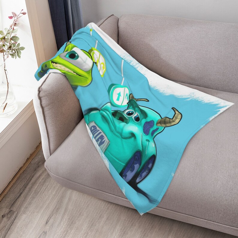 Disney Mike's New Car Personalized Quilt Blanket Set - Great for Sofa Blanket, Bedroom Decor, Family Gifts - Image 4