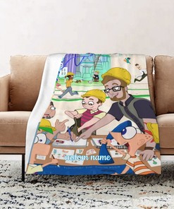 Disney Milo Murphy's Law Custom Name Quilt Blanket - Suitable for Bedroom Decor and Sofa Blanket