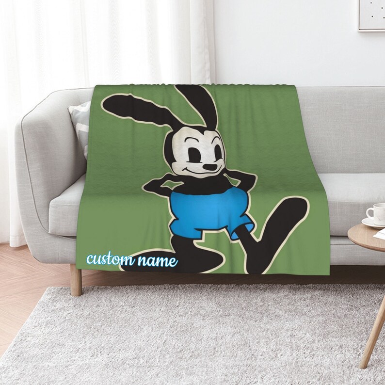 Disney Oswald The Lucky Rabbit Quilt Blanket Bedding Set: Ideal for Sofa Blanket and Home Decoration - Image 2
