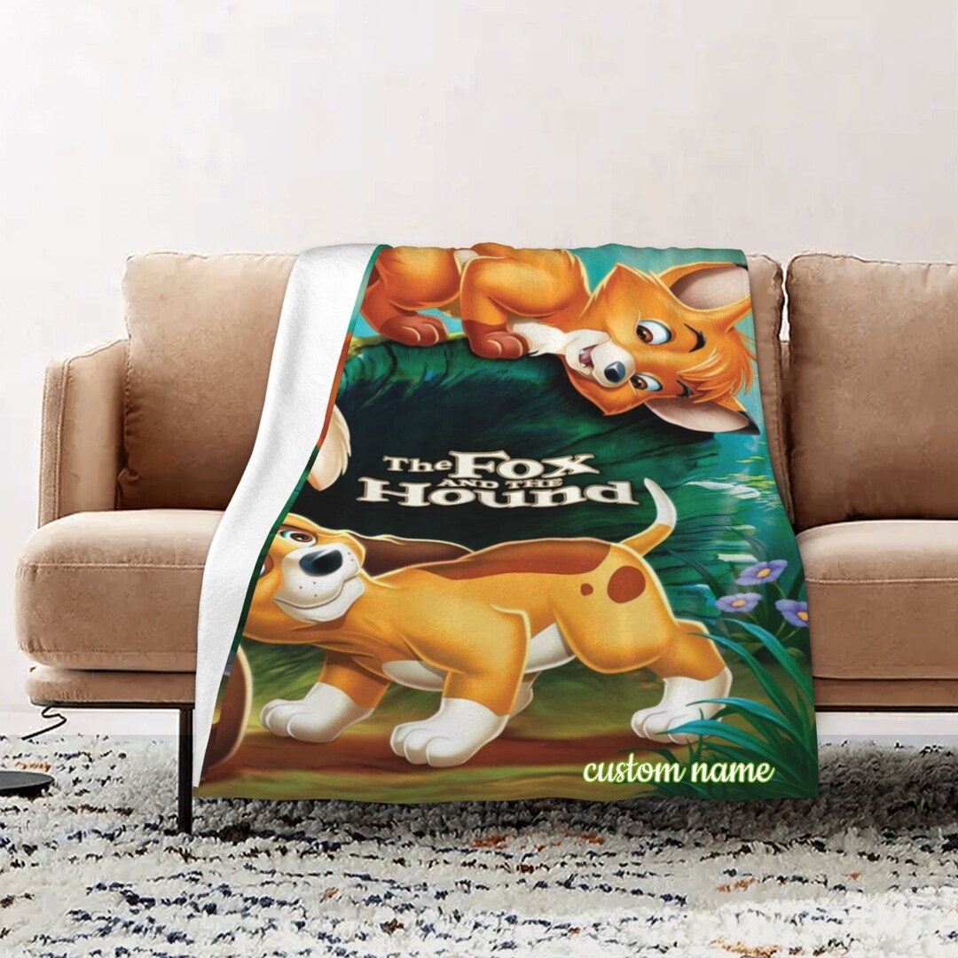 Disney The Fox And The Hound Custom Name Quilt Blanket - Great Gifts for Family and Home Decoration
