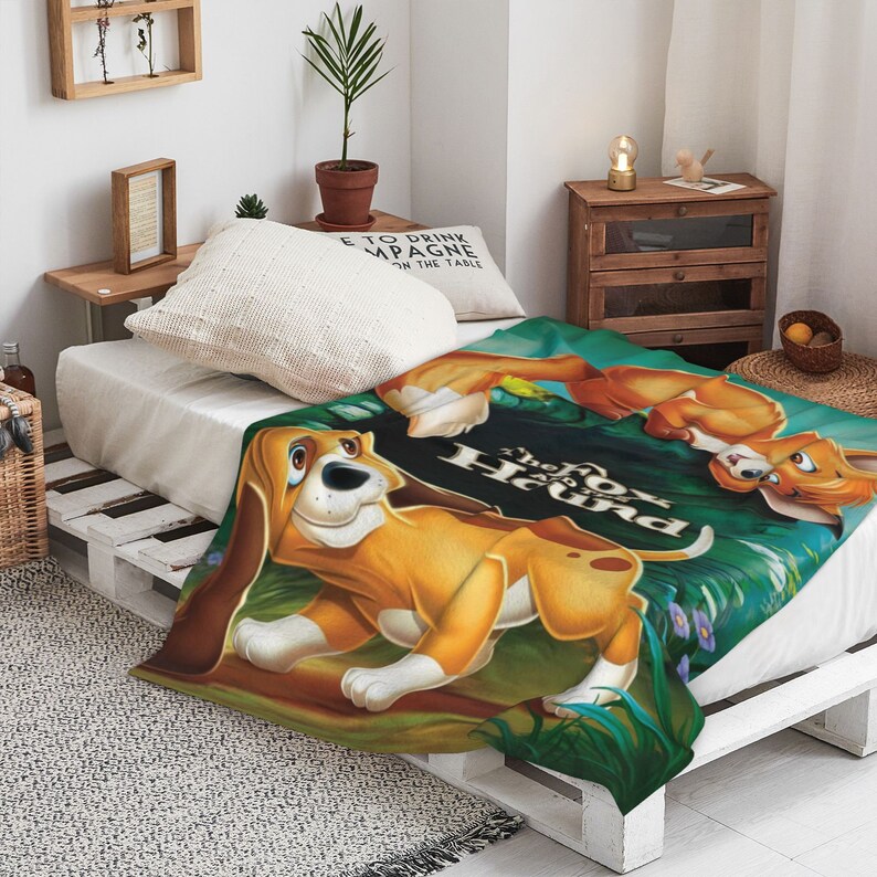 Disney The Fox And The Hound Custom Name Quilt Blanket - Great Gifts for Family and Home Decoration - Image 4