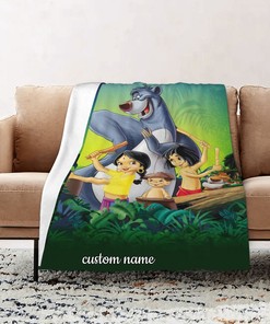 Disney The Jungle Book Custom Name Quilt Blanket - Ideal for Home Decoration