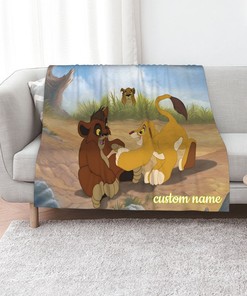 Disney The Lion King II Simba's Pride Personalized Quilt Blanket - Ideal for Bedroom Decor and Movie Lovers