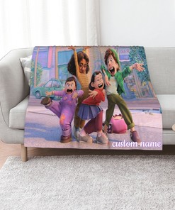 Disney Turning Red Quilt Blanket: Personalize Your Own Name for a Great Gift for Family and Living Room