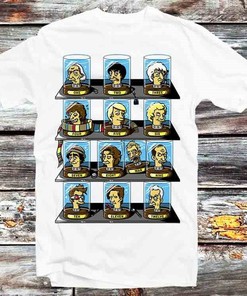 Doctor Who Simpsons Thirteen Doctors Parody Unisex Anime T-Shirt - TV Show Fan and Pop Culture Gift