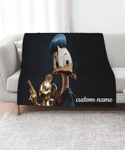 Donald Duck Custom Name Quilt Blanket - Perfect for Home Decoration and Sofa Blanket
