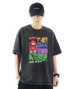 Dope Washed Manga Vintage Anime Shirt - Graphic Tee for Him or Her, Anime Lovers' Gift