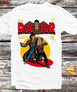 Dr. Who Vintage Style Parody T-Shirt - Cool Gift for Cartoon and Anime Fans