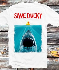 Ducky Jaws Parody Meme T-Shirt - Funny Present for Fans of Anime and Manga