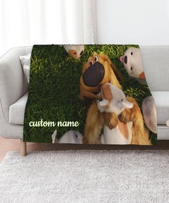 Dug Days Quilt Blanket Set with Custom Name - Ideal for Home Decoration & Sofa