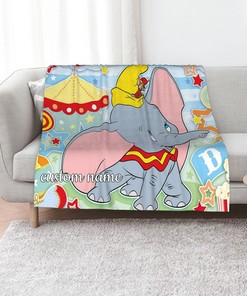 Dumbo Quilt Bedding Set Blanket - Personalized with Custom Name