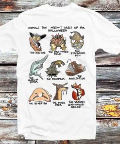 Eerie Scary Halloween Animals Tee - Cool Gift For Anime Lovers And Fans