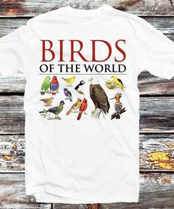 Encyclopedia British Birds Indie Garden Vintage Retro Cool Gift T-Shirt