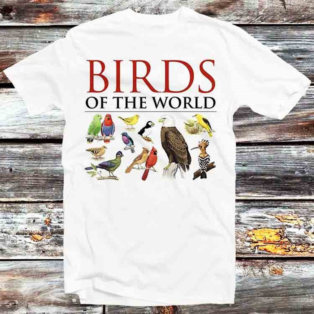 Encyclopedia British Birds Indie Garden Vintage Retro Cool Gift T-Shirt