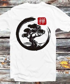 Enso Circle Bonsai Unisex Anime T-Shirt - Zen and Nature Lover Gift