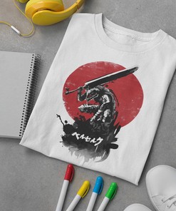 Faded Red Knight Warrior Anime Sweatshirt - An Ideal Gift for Anime Lovers