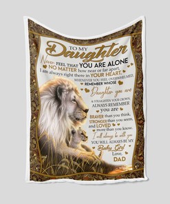 Family Throw Blanket with Lion Quilt for Boys and Girls - Great Gifts for Family