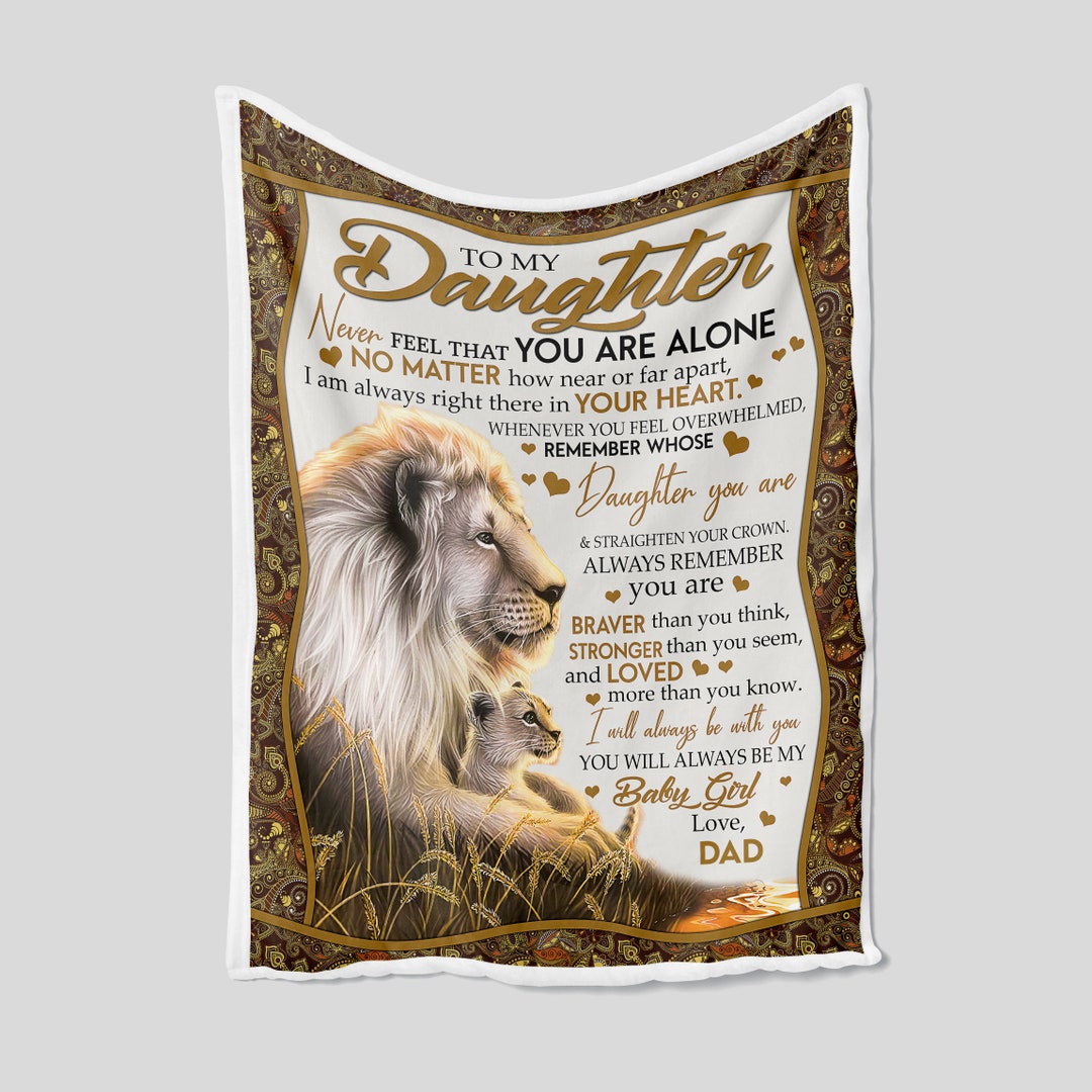 Family Throw Blanket with Lion Quilt for Boys and Girls - Great Gifts for Family