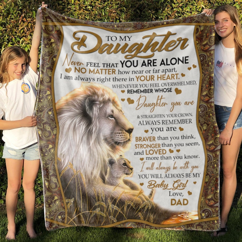 Family Throw Blanket with Lion Quilt for Boys and Girls - Great Gifts for Family - Image 2